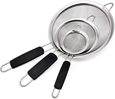 B088JVMS6R-0-1730830073578.jpeg Makerstep Fine Mesh Strainer Set of 3, Stainless Steel 3.38", 5.5"