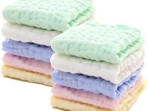 SKY-TOUCH 10pcs Muslin Baby Washcloths and Towels