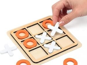 ECVV Wooden Board Tic Tac Toe Game