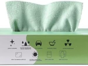 ECVV Microfiber Cleaning Cloth Rags in A Box (20 Count) -7.9" x 7.9"