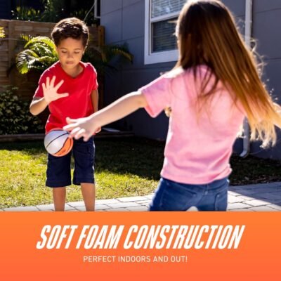 Nerf Mini Foam Sports Ball Set - Foam Football, Soccer Ball + Basketball Set Soft Foam Sports Set for Kids